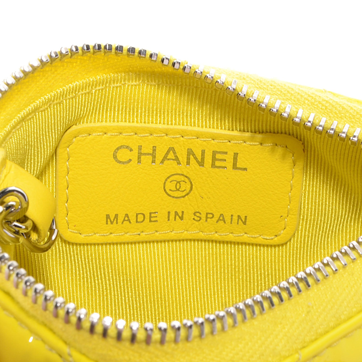 Chanel Patent Key Holder Case Jaune Yellow 6 of 8