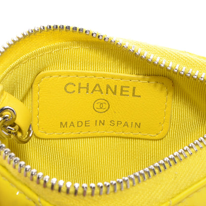Chanel Patent Key Holder Case Jaune Yellow 6 of 8