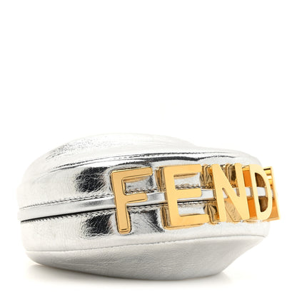 Fendi Rock Millenium Nano Fendigraphy Hobo Charm Argento 4 of 10
