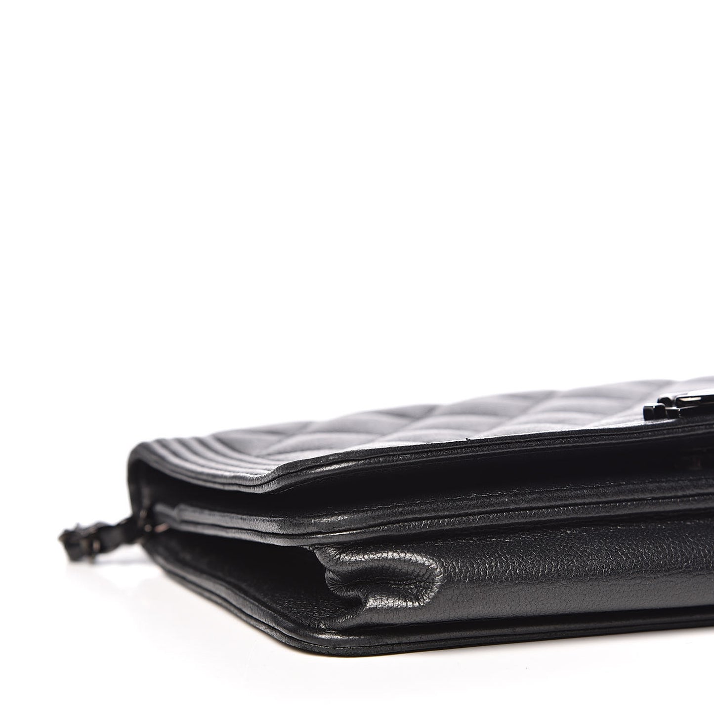 Caviar Quilted Boy Wallet On Chain WOC So Black