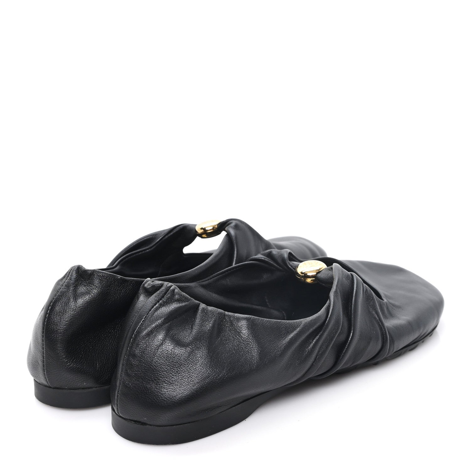 Loewe Lambskin Pebble Ballerina Flats 35 Black 5 of 8