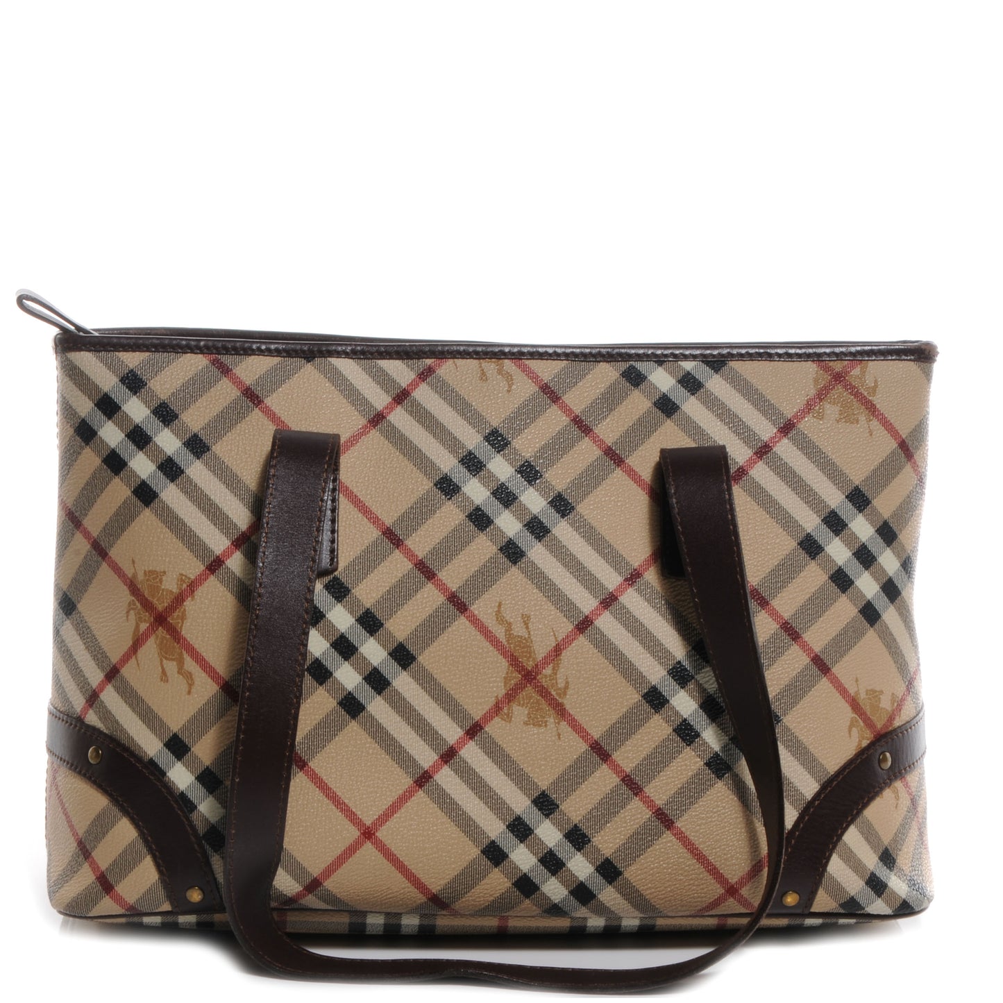 Haymarket Check Studded Tote Brown