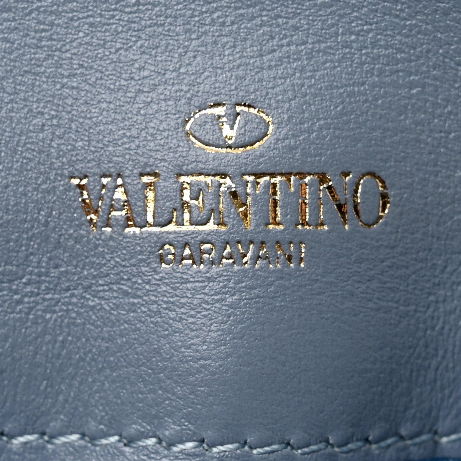 Valentino Garavani Calfskin Rockstud Wallet Stone 6 of 7