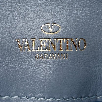 Valentino Garavani Calfskin Rockstud Wallet Stone 6 of 7