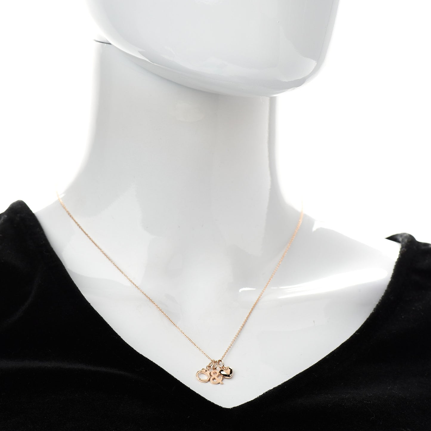 18K Rose Gold Naughty and Nice Pendant Necklace