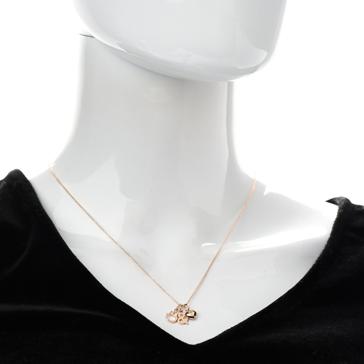 Tiffany 18K Rose Gold Naughty and Nice Pendant Necklace 2 of 8