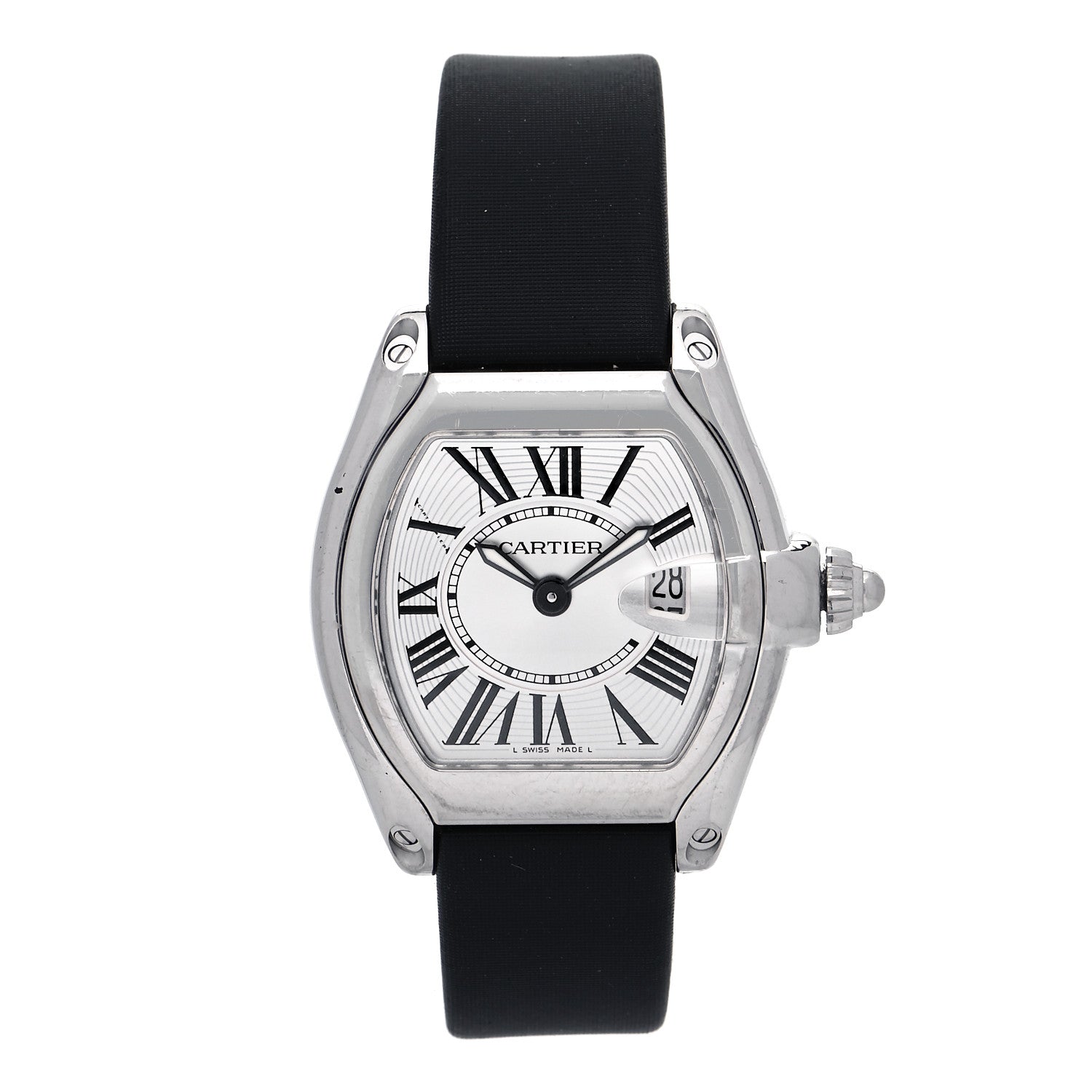 Cartier Stainless Steel Satin 31mm Roadster Quartz Watch White 1 of 5