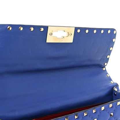 Valentino Garavani Nappa Medium Rockstud Spike Shoulder Bag Acid Blue 10 of 15