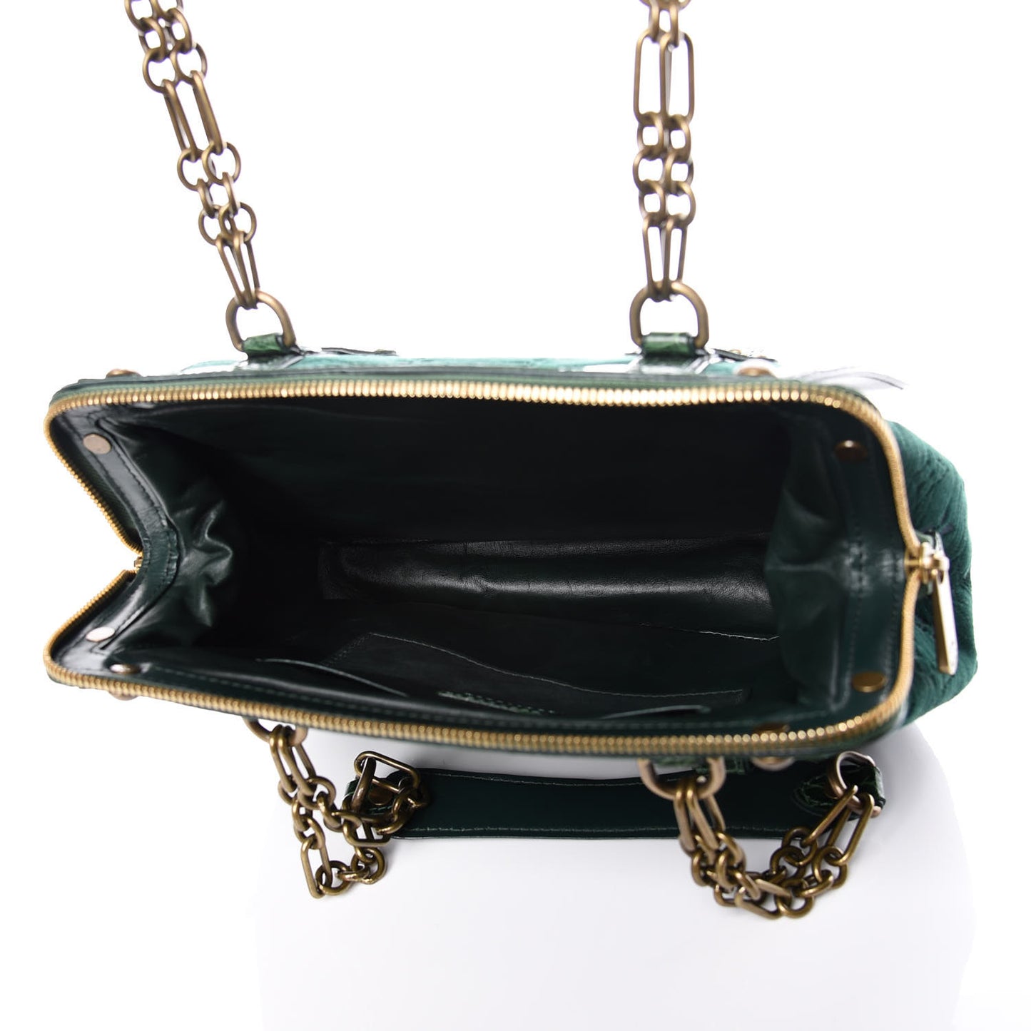 Monogram Velours Alligator Gracie MM Green
