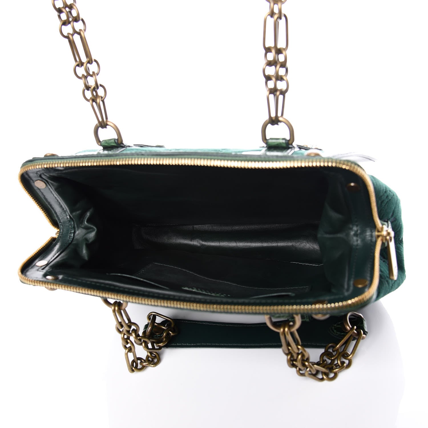 Louis Vuitton Monogram Velours Alligator Gracie MM Green 5 of 10