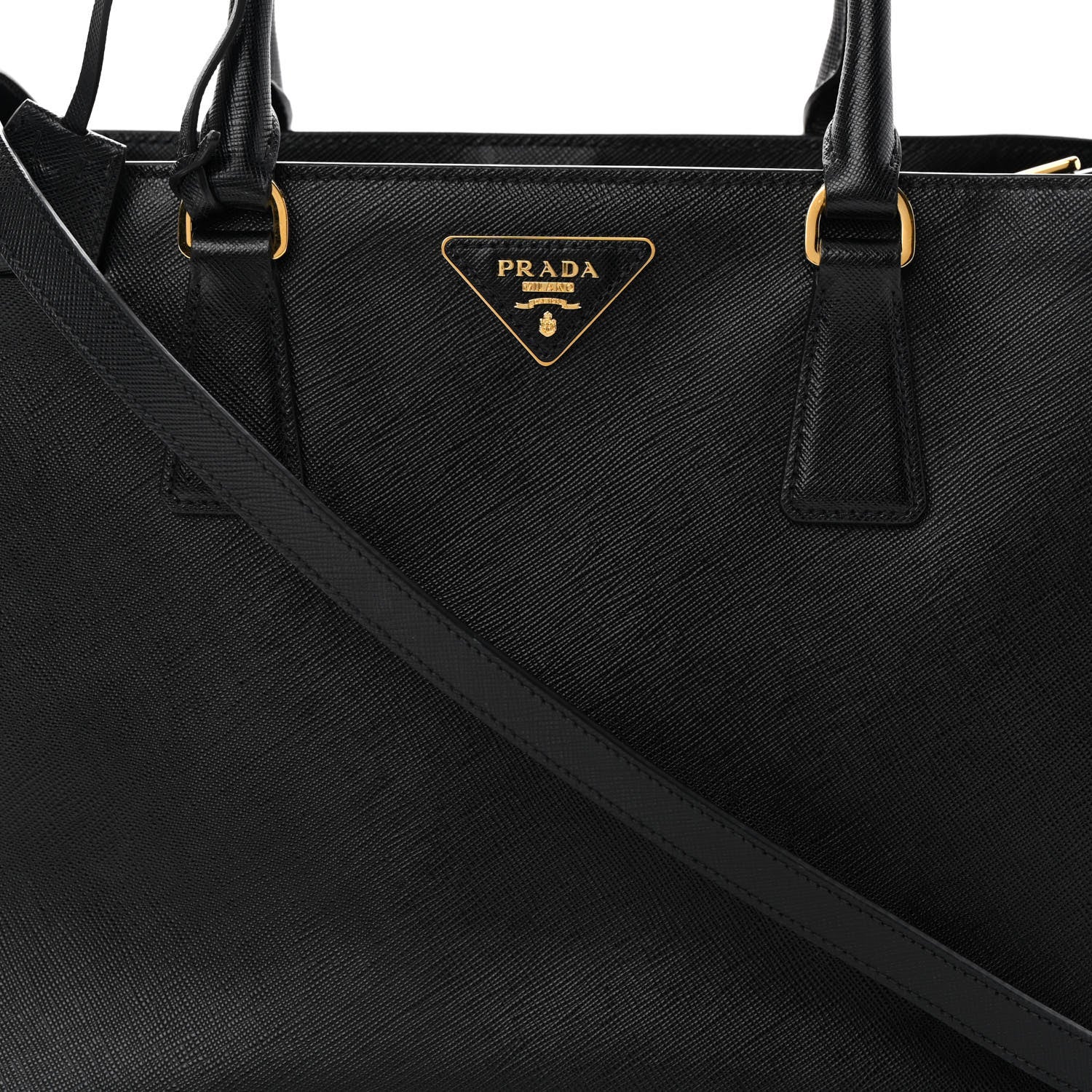 Prada Saffiano Lux Medium Tote Black 10 of 15