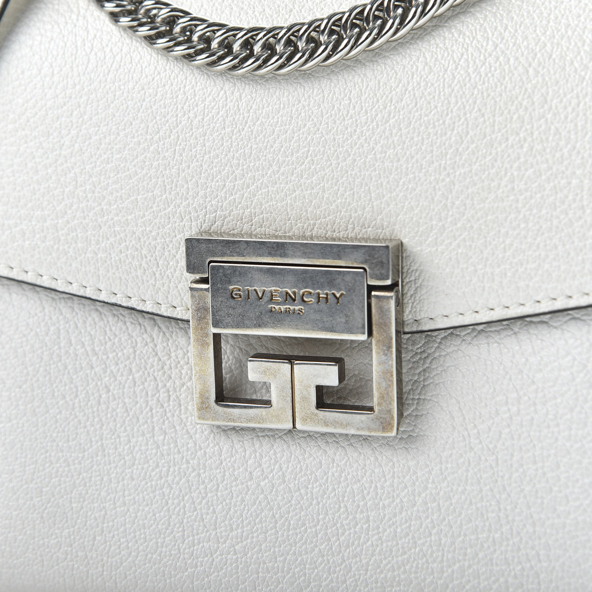 Goatskin Small GV3 Shoulder Bag White