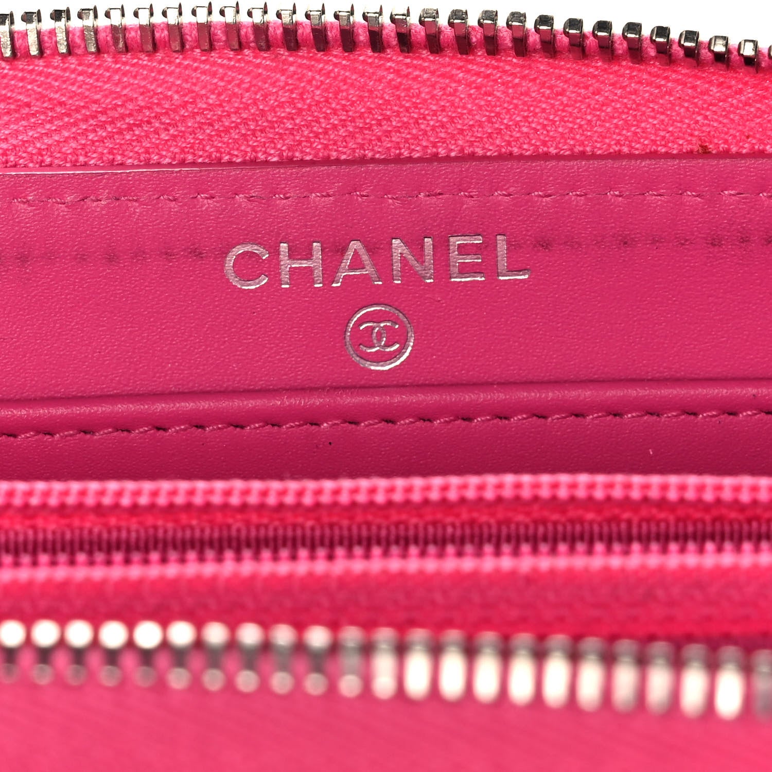 Chanel Caviar Quilted Large Gusset Zip Around Wallet Pink 6 of 13