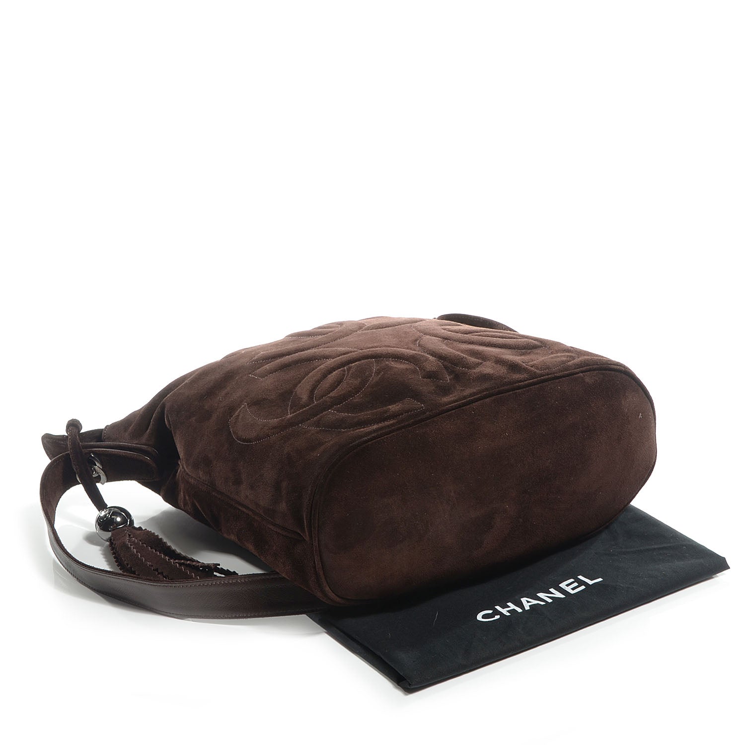 Chanel Suede CC Tassel Shoulder Bag Brown 4 of 7