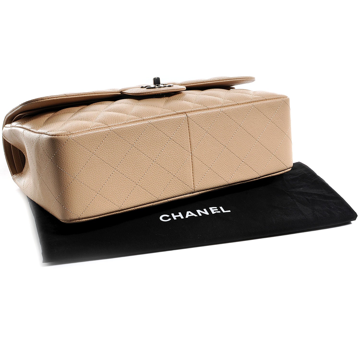 Chanel Caviar Jumbo Double Flap Beige Clair 4 of 7