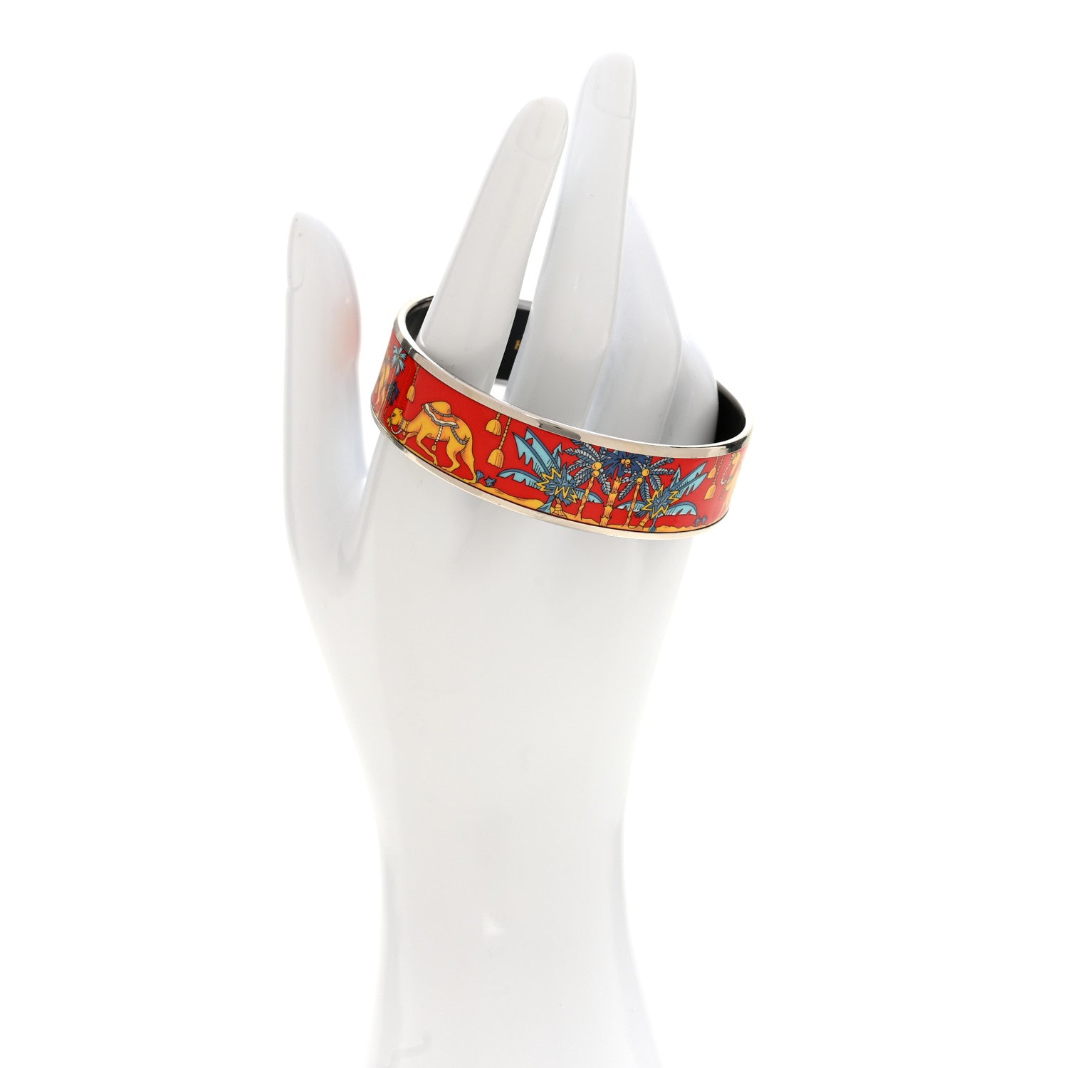 Hermes Enamel Printed Wide Bracelet 70 2 of 6