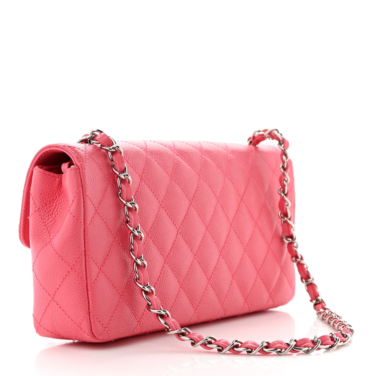 Chanel Caviar Quilted East West Flap Pink 3 of 10