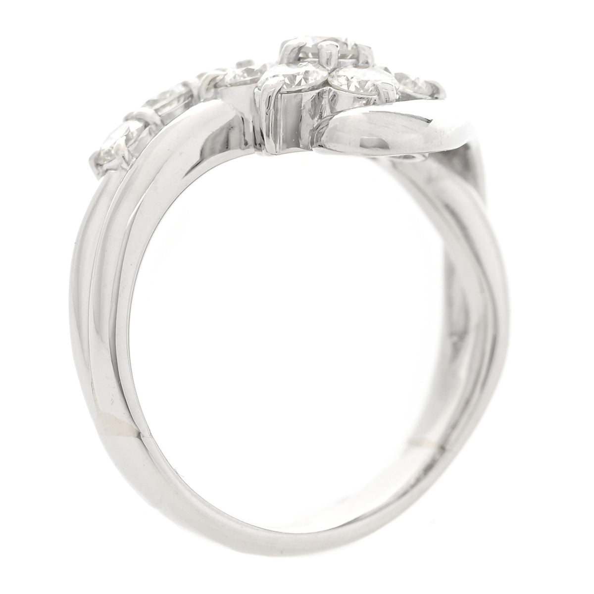Platinum Diamond 1.06ctw Flower Ring 52 6