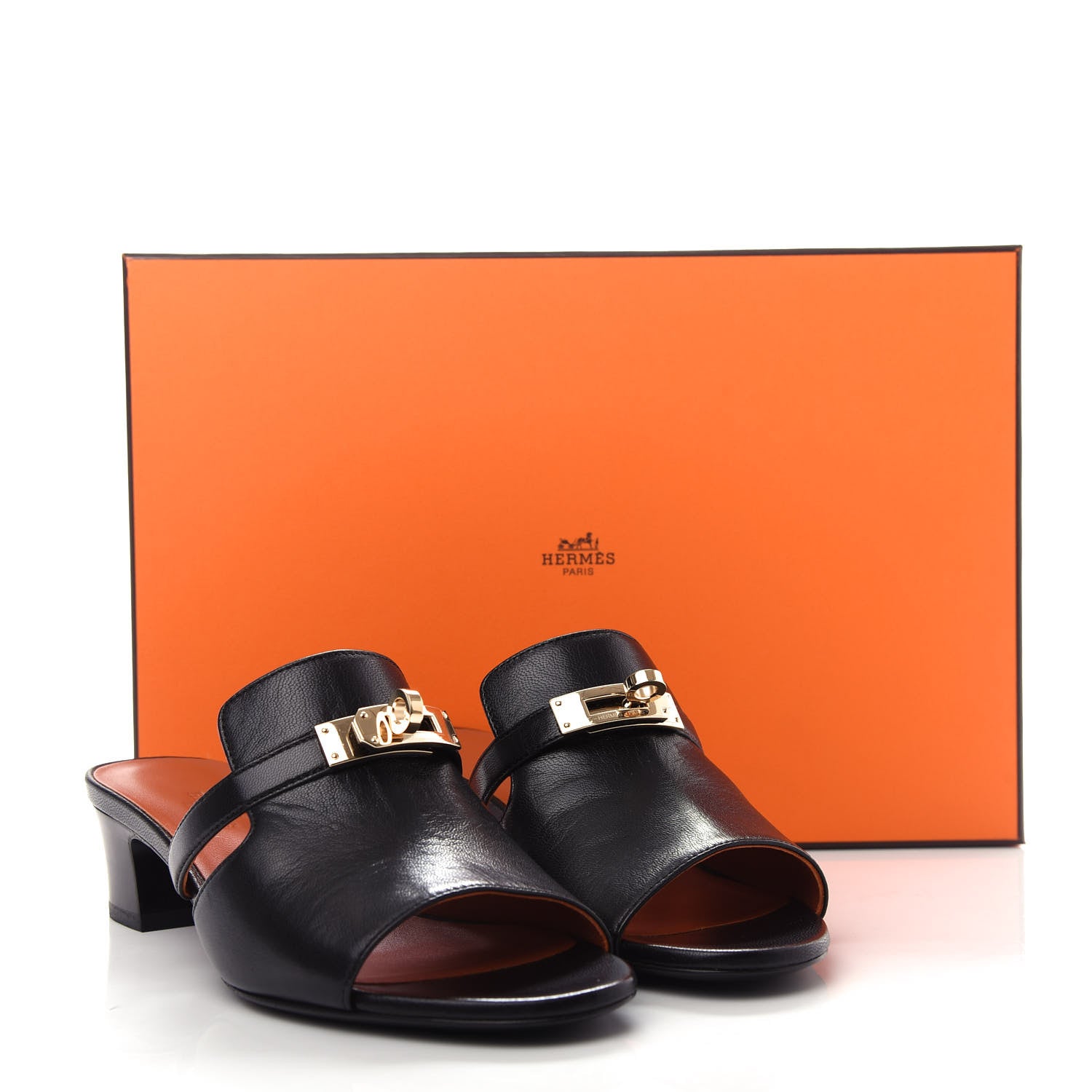 Hermes Goatskin Candy Sandals 36 Black 11 of 11