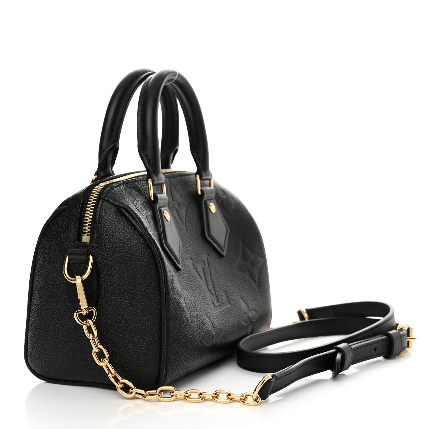Louis Vuitton Empreinte Monogram Giant Speedy Bandouliere 20 Black 3 of 13