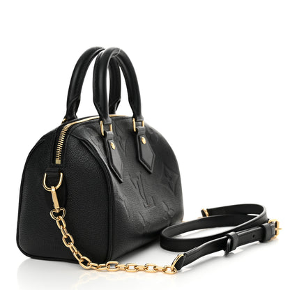 Louis Vuitton Empreinte Monogram Giant Speedy Bandouliere 20 Black 3 of 13