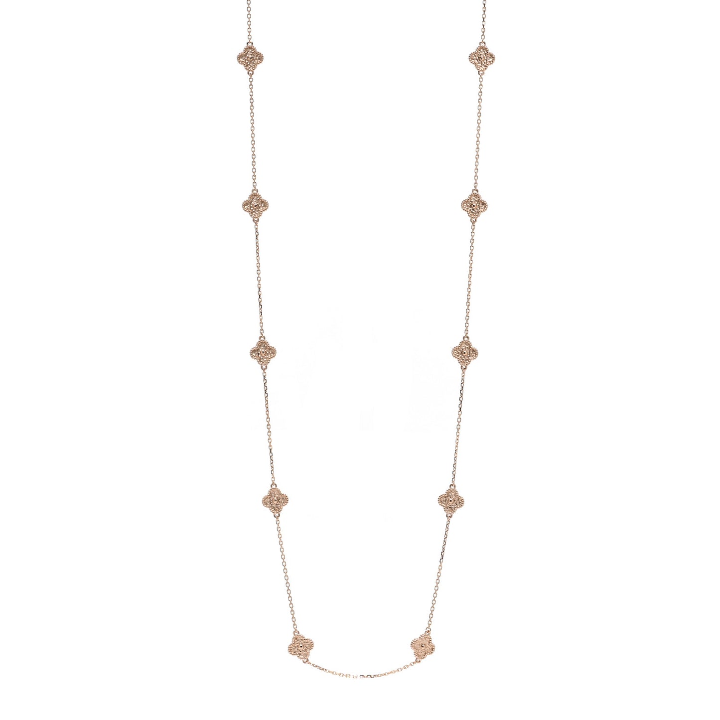 18K Rose Gold 16 Motifs Sweet Alhambra Necklace
