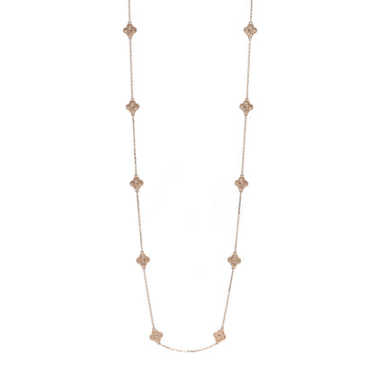 Van Cleef & Arpels 18K Rose Gold 16 Motifs Sweet Alhambra Necklace 1 of 5
