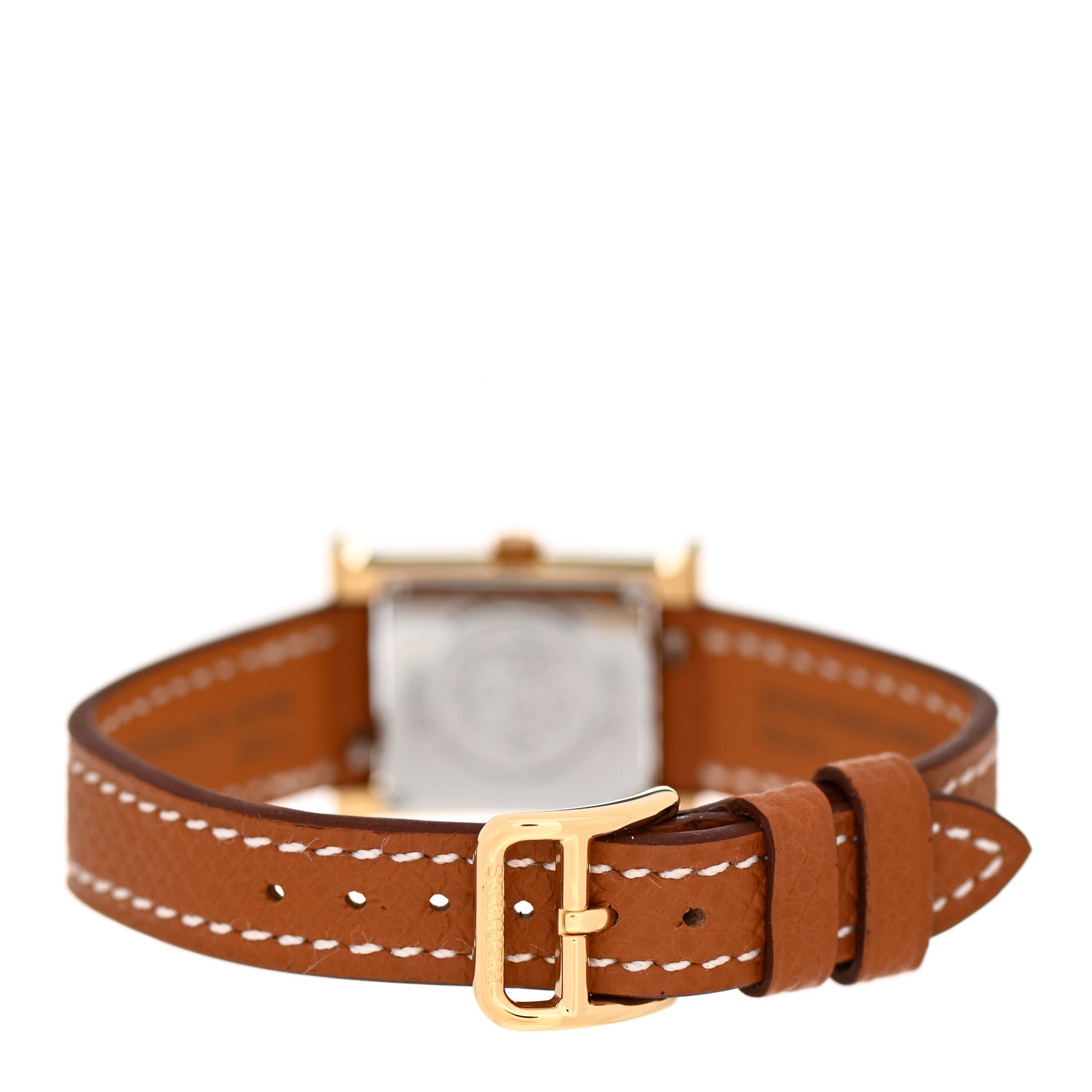 Hermes Stainless Steel Epsom 17.2mm Heure H Hour Quartz Watch Gold 3 of 5