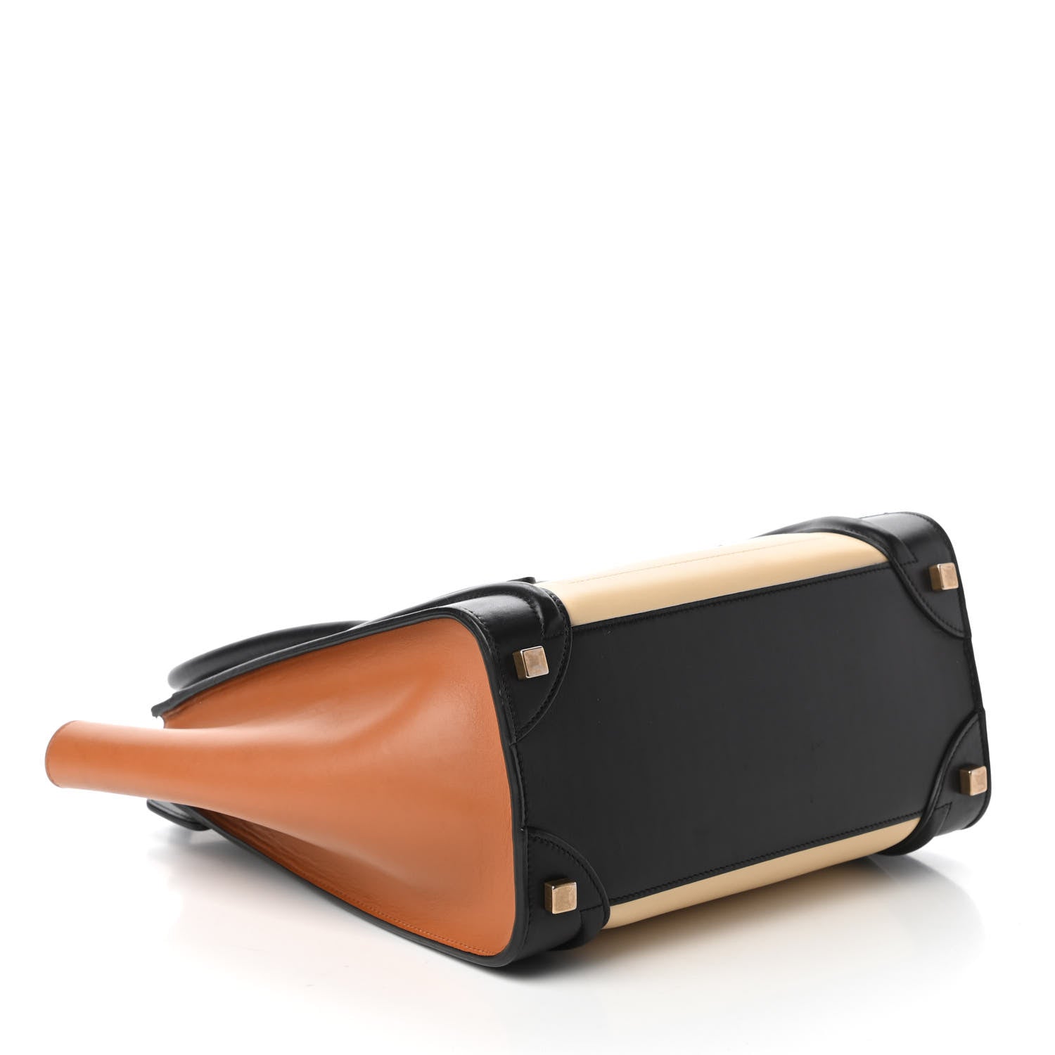 Celine Satin Calfskin Micro Tri-Color Luggage Seashell 4 of 9