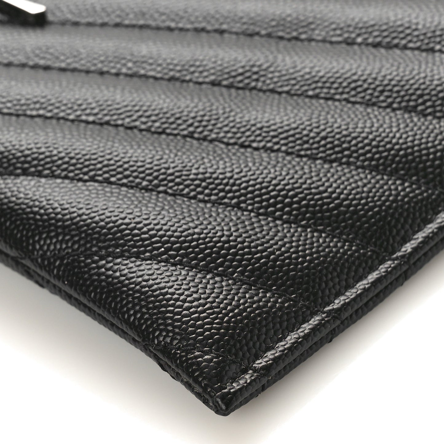 Grain De Poudre Chevron Monogram Bill Pouch Black