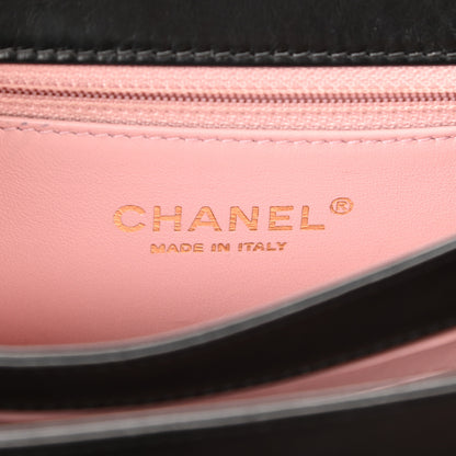 Chanel Iridescent Calfskin Quilted Mini Straight Lined Flap Black 7 of 12