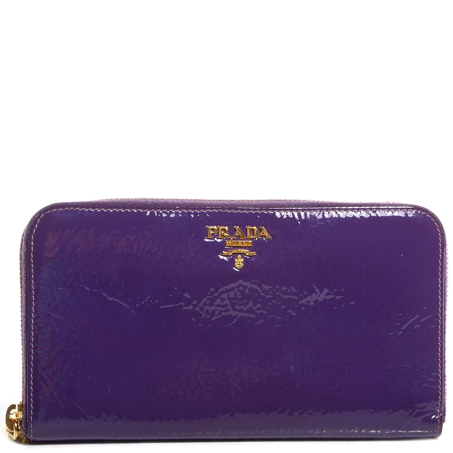 Prada Vernice Zip Around Wallet Purple Ciclamino 1 of 10