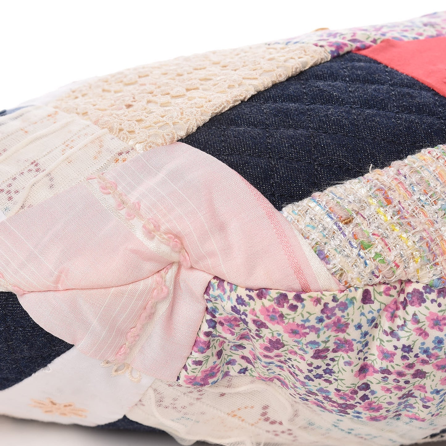 Fabric Patchwork Hobo Pink