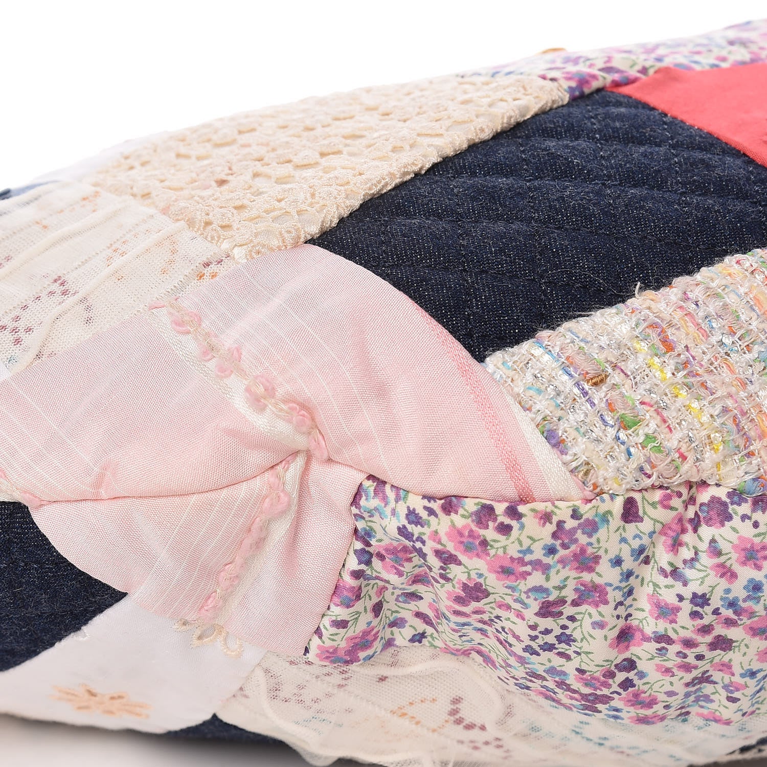 Chanel Fabric Patchwork Hobo Pink 8 of 12
