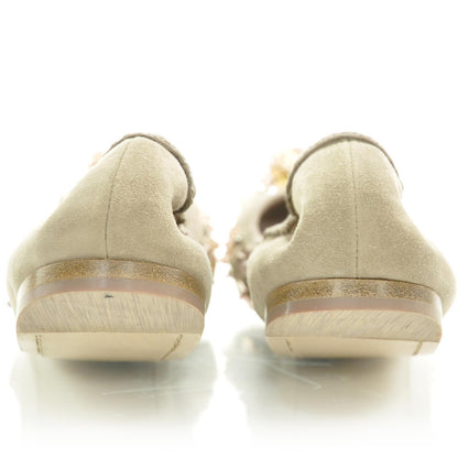Miu Miu Suede Jeweled Ballet Flats 35 3 of 7