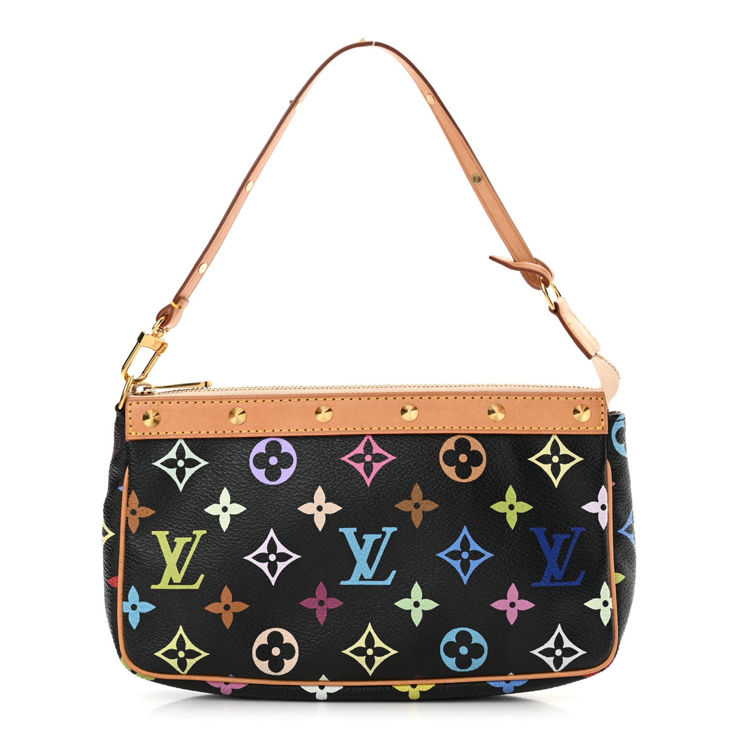 Monogram Multicolor Pochette Accessories Black