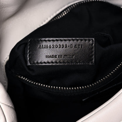 Saint Laurent Lambskin Quilted Toy Loulou Puffer Monogram Chain Satchel Blanc Vintage 8 of 13