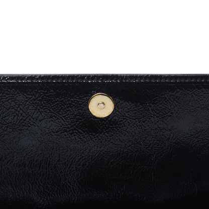 Saint Laurent Textured Patent Monogram Small Belle De Jour Clutch Black 7 of 9