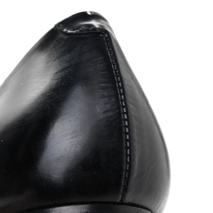 Hermes Patent Ballerina Flats 37.5 Black 9 of 10