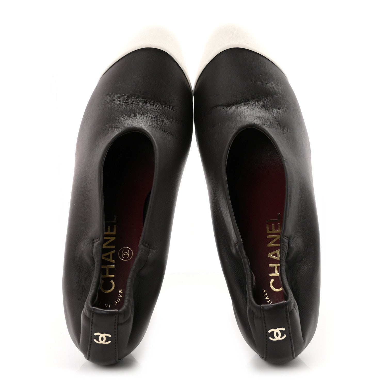 Chanel Lambskin Pumps 35 Dark Brown Ivory 2 of 10