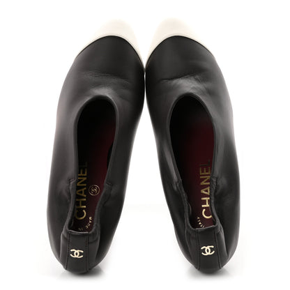 Chanel Lambskin Pumps 35 Dark Brown Ivory 2 of 10