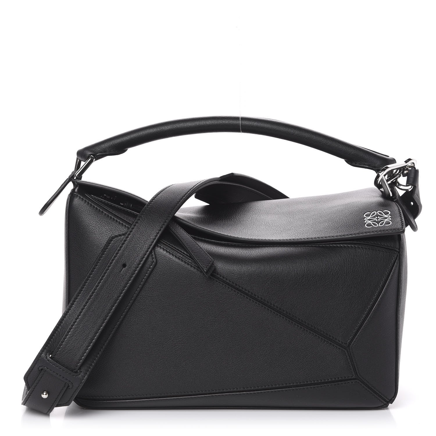 Loewe Calfskin Medium Puzzle Bag Black 1 of 10