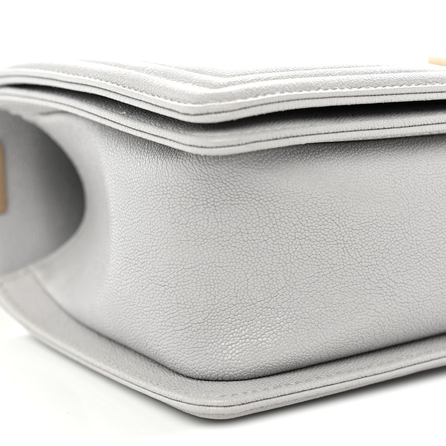 Chanel Caviar Quilted Medium Boy Flap Light Grey 9 of 11