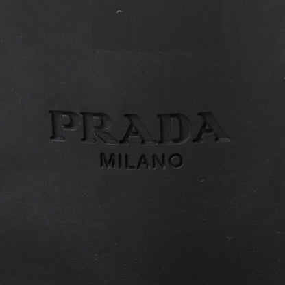 Prada Spazzolato Metal Triangle Logo 40mm Loafer Mules 36.5 Black 6 of 8