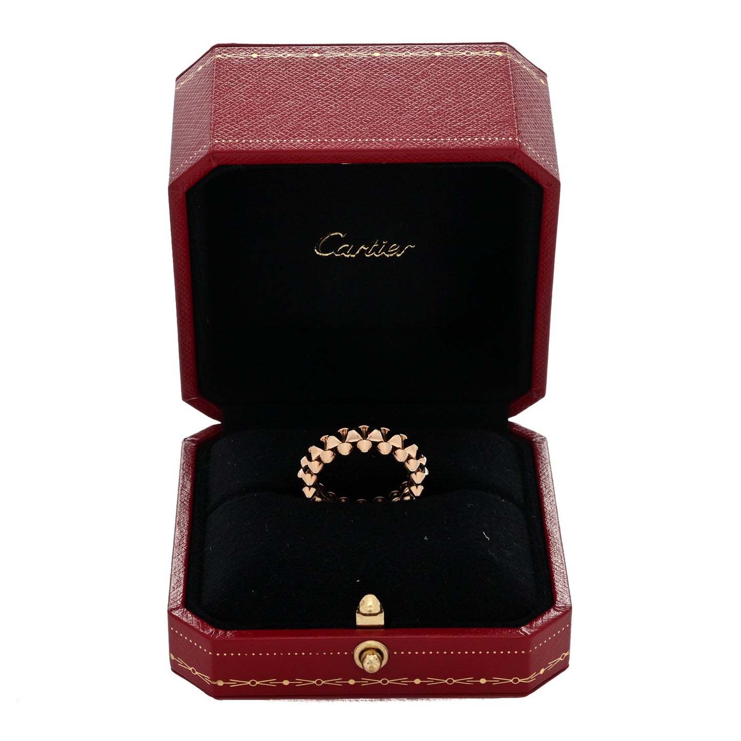 18K Pink Gold MM Clash De Cartier Ring 55 7.25