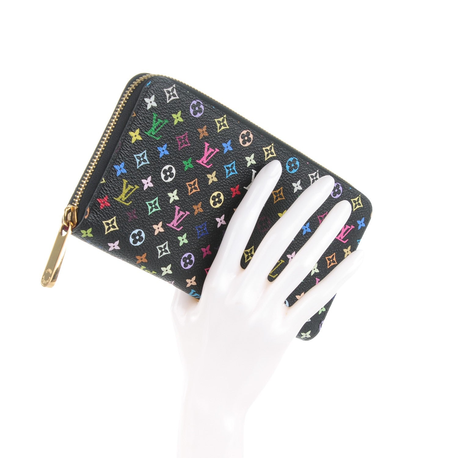 Louis Vuitton Monogram Multicolor Zippy Wallet Black Grenade 2 of 7