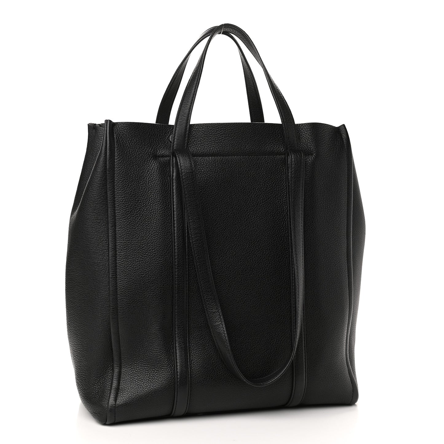Grained Calfskin The Tag Tote Black