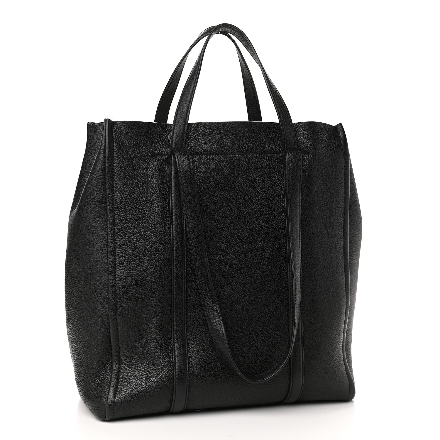 Marc Jacobs Grained Calfskin The Tag Tote Black 3 of 11