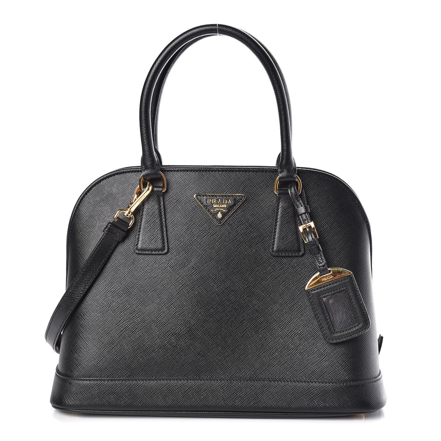 Saffiano Lux Open Promenade Tote Black