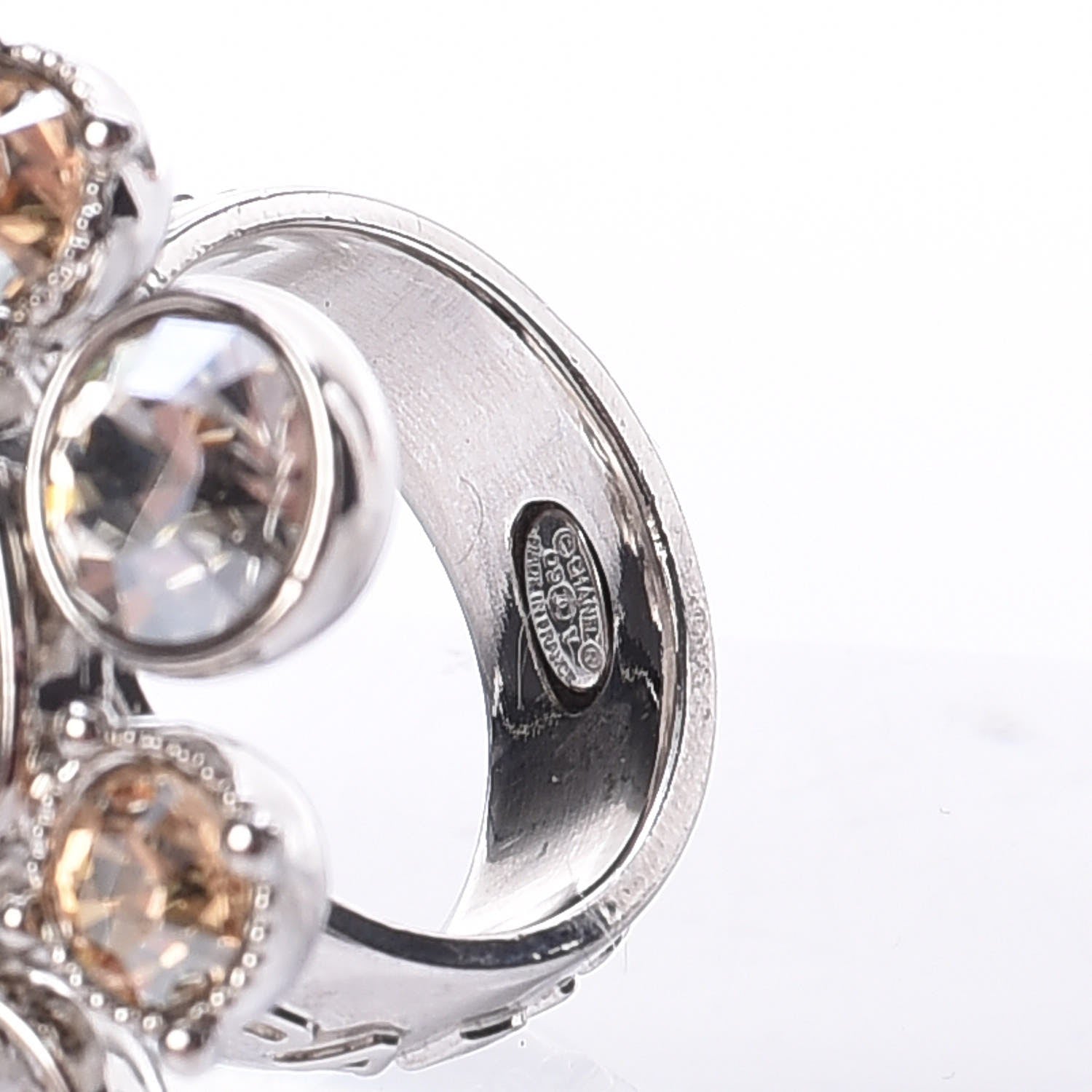 Chanel Crystal CC Ring 7 Silver 4 of 4
